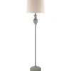 Floor Lamps-Kirkland's Home Gray Algood Metal Floor Lamp Ivory
