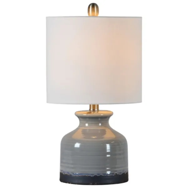Table Lamps-Kirkland's Home Gray And Black Ceramic Table Lamp, Set Of 2 White
