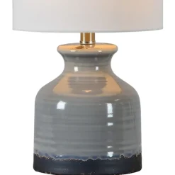 Table Lamps-Kirkland's Home Gray And Black Ceramic Table Lamp, Set Of 2 White