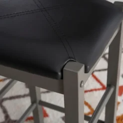 Dining Sets-Kirkland's Home Gray And Black 3-Pc. Stool And Table Set