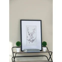 Framed Art-Kirkland's Home Gray And Cream Foliage 4-Pc. Framed Wall Art Set Gray/White