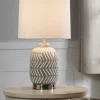 Table Lamps-Kirkland's Home Gray And Etched Table Lamp White