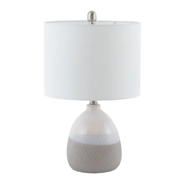 Table Lamps-Kirkland's Home Gray And Gradient Ceramic Table Lamp White