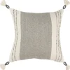 Pillows-Kirkland's Home Gray And Ivory Color Block Pillow Gray/Ivory