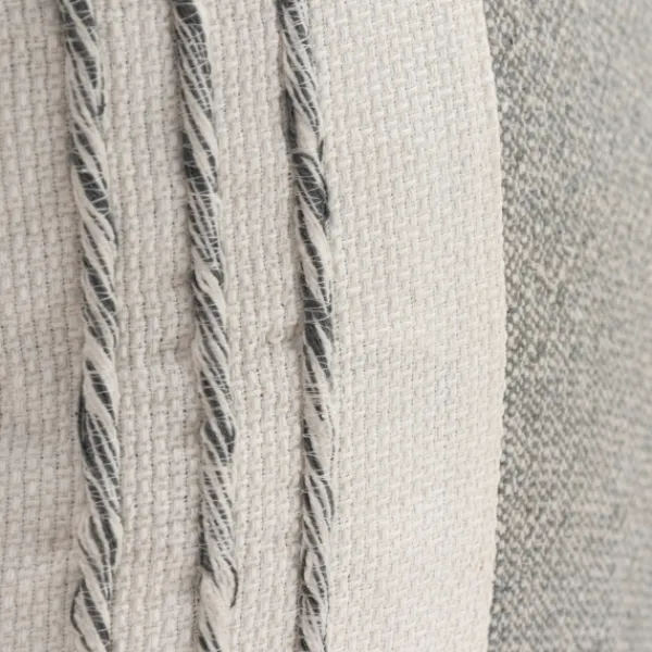 Pillows-Kirkland's Home Gray And Ivory Color Block Pillow Gray/Ivory