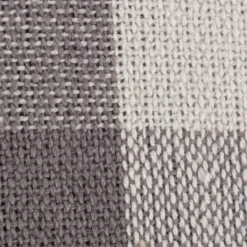 Blankets & Throws-Kirkland's Home Gray And White Buffalo Check Woven Fringe Throw Gray/White