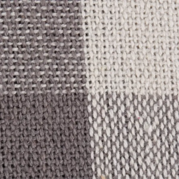 Blankets & Throws-Kirkland's Home Gray And White Buffalo Check Woven Fringe Throw Gray/White