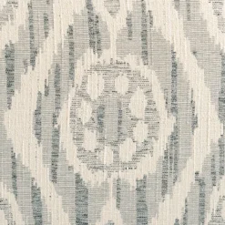 Accent Chairs-Kirkland's Home Gray And White Damask Upholstered Recliner Gray/White
