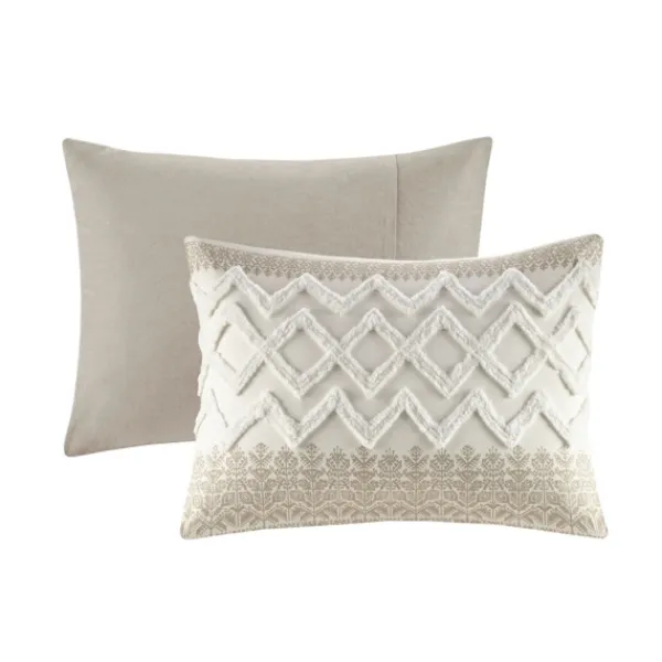 Duvets-Kirkland's Home Gray And White 3-Pc. California King Duvet Set Gray/White