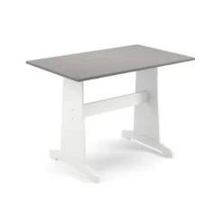 Dining Sets-Kirkland's Home Gray And White 3-Pc. Dining Nook Set