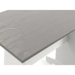 Dining Sets-Kirkland's Home Gray And White 3-Pc. Dining Nook Set