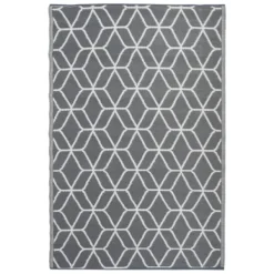 Outdoor Rugs-Kirkland's Home Gray And White Reversible Outdoor Rug, 3X5 Gray/White