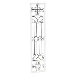 Wall Plaques-Kirkland's Home Gray Angelic Scrollwork Panel Wall Plaque Gray/Tan