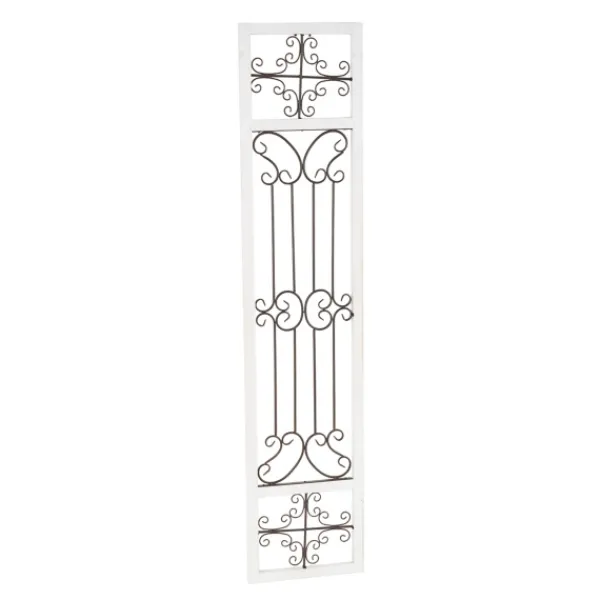 Wall Plaques-Kirkland's Home Gray Angelic Scrollwork Panel Wall Plaque Gray/Tan
