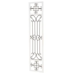 Wall Plaques-Kirkland's Home Gray Angelic Scrollwork Panel Wall Plaque Gray/Tan