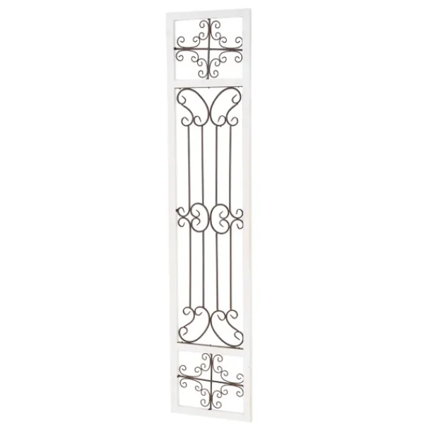 Wall Plaques-Kirkland's Home Gray Angelic Scrollwork Panel Wall Plaque Gray/Tan