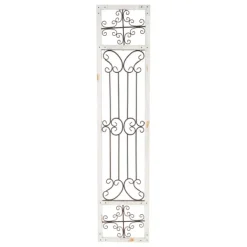 Wall Plaques-Kirkland's Home Gray Angelic Scrollwork Panel Wall Plaque Gray/Tan
