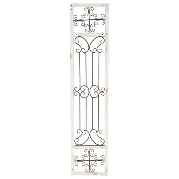 Wall Plaques-Kirkland's Home Gray Angelic Scrollwork Panel Wall Plaque Gray/Tan