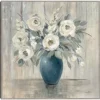 Canvas Art-Kirkland's Home Gray Barn Floral Framed Canvas Art Print Gray/Blue