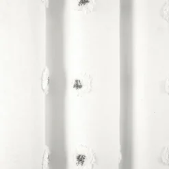 Shower Curtains-Kirkland's Home Gray Boho Tufted Circles Shower Curtain Gray/White