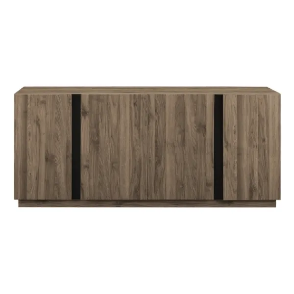Cabinets & Sideboards-Kirkland's Home Gray Brown Modern 2-Door Sideboard Gray/Brown