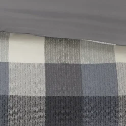 Comforters-Kirkland's Home Gray Buffalo Check King 7-Pc. Comforter Set Gray/White