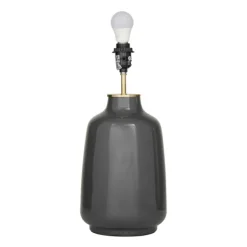 Table Lamps-Kirkland's Home Gray Ceramic Base Gold Accent Table Lamp White