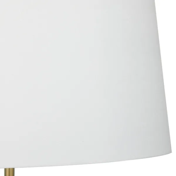 Table Lamps-Kirkland's Home Gray Ceramic Base Gold Accent Table Lamp White