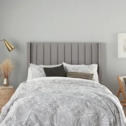 Comforters-Kirkland's Home Gray Cloud Floral King 3-Pc. Comforter Set Gray/White