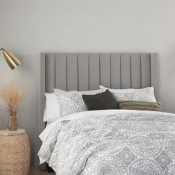 Comforters-Kirkland's Home Gray Cloud Floral King 3-Pc. Comforter Set Gray/White