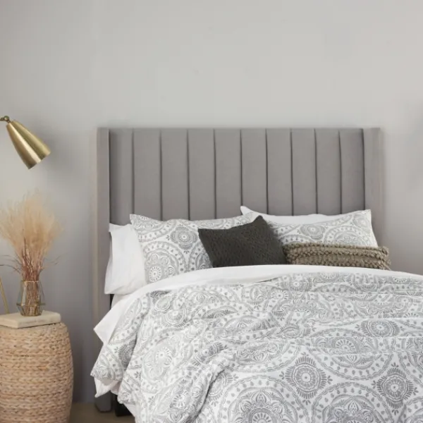 Comforters-Kirkland's Home Gray Cloud Floral King 3-Pc. Comforter Set Gray/White