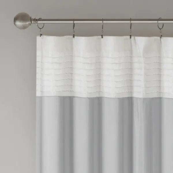 Curtains & Drapes-Kirkland's Home Gray Color Block Striped Curtain Panel, 84 In. Gray/White