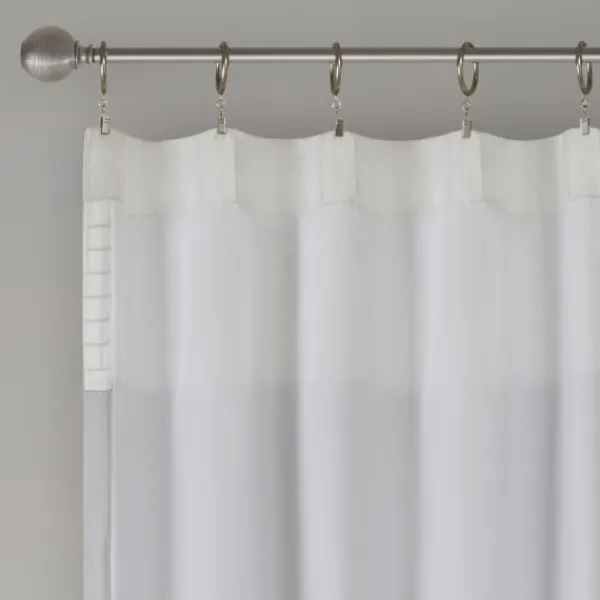 Curtains & Drapes-Kirkland's Home Gray Color Block Striped Curtain Panel, 84 In. Gray/White