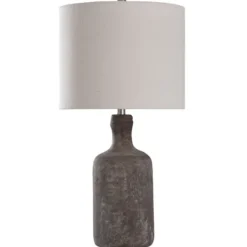 Table Lamps-Kirkland's Home Gray Concrete Jug Table Lamp Ivory