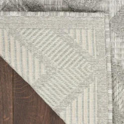 Outdoor Rugs-Kirkland's Home Gray Diamond Indoor/Outdoor Area Rug, 5X7 Silver