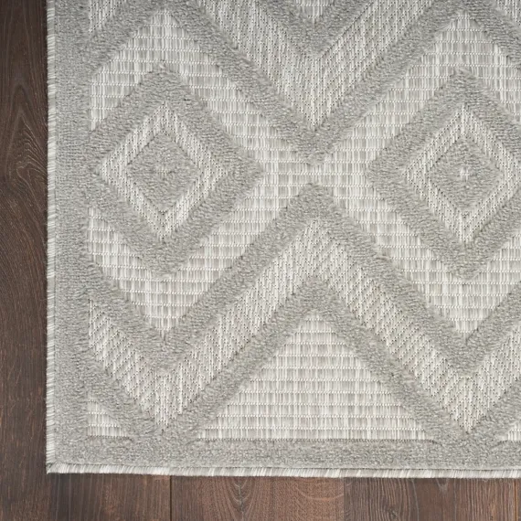 Outdoor Rugs-Kirkland's Home Gray Diamond Indoor/Outdoor Area Rug, 5X7 Silver