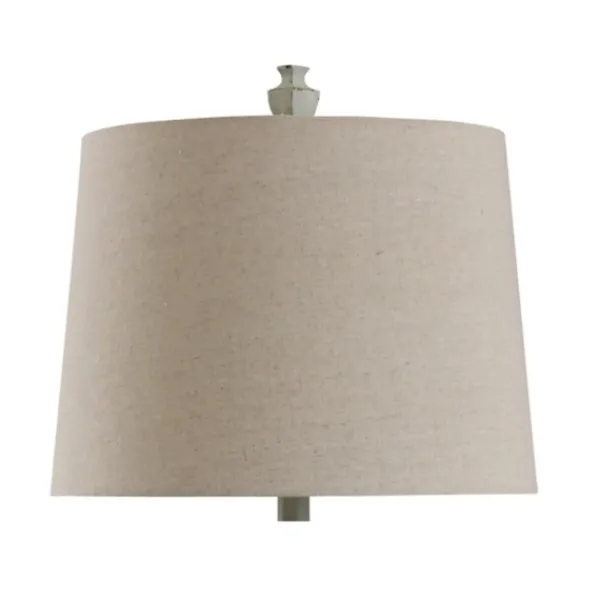 Table Lamps-Kirkland's Home Gray Distressed Square Urn Table Lamp Tan