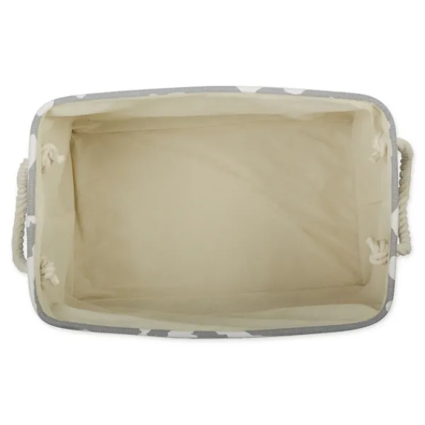 Baskets & Boxes-Kirkland's Home Gray Dog Show Rectangular Storage Bin, 16 In. Gray/White