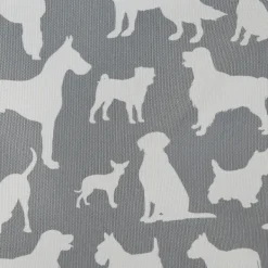 Baskets & Boxes-Kirkland's Home Gray Dog Show Rectangular Storage Bin, 16 In. Gray/White