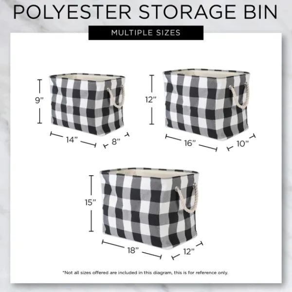 Baskets & Boxes-Kirkland's Home Gray Dog Show Rectangular Storage Bin, 16 In. Gray/White