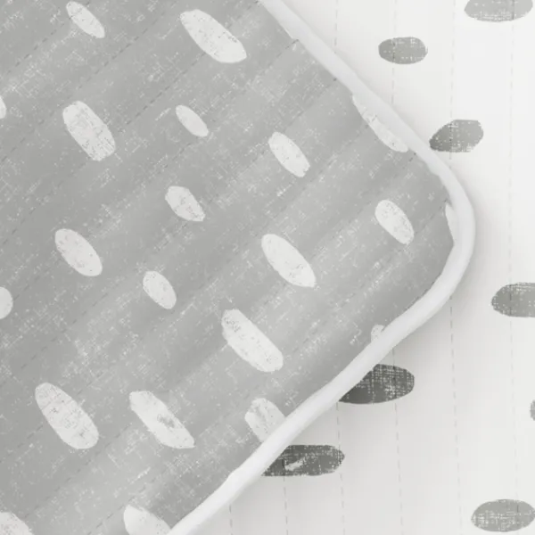 Quilts-Kirkland's Home Gray Dotted Reversible 3-Pc. Queen Quilt Set Gray/White