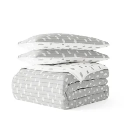 Quilts-Kirkland's Home Gray Dotted Reversible 3-Pc. King Quilt Set Gray/White