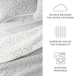 Quilts-Kirkland's Home Gray Dotted Reversible 3-Pc. King Quilt Set Gray/White