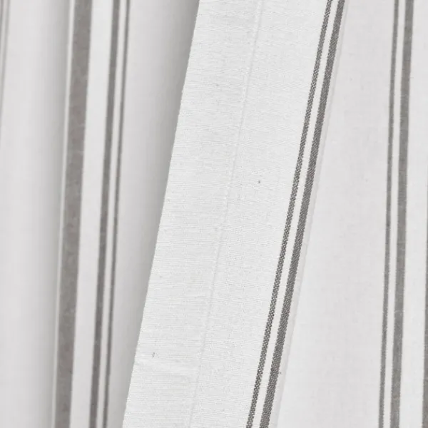 Curtains & Drapes-Kirkland's Home Gray Farmhouse Stripe Curtain Panels, Set Of 2 White/Gray