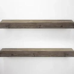 Shelves-Kirkland's Home Gray Floating Rustic Wooden Wall Shelf, 3 Ft.