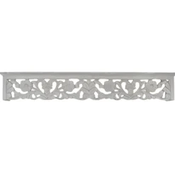 Shelves-Kirkland's Home Gray Floral Carved Wall Shelf