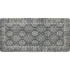 Kitchen & Floor Mats-Kirkland's Home Gray Floral Cushioned Kitchen Mat Gray/White