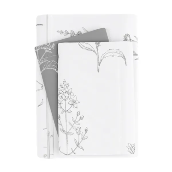 Duvets-Kirkland's Home Gray Floral Reversible 2-Pc. Twin Duvet Cover Set Gray/White