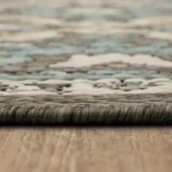 Outdoor Rugs-Kirkland's Home Gray Global Ikat Indoor/Outdoor Area Rug, 5X7 Blue/Gray