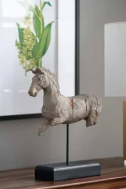 Statues & Figurines-Kirkland's Home Gray Legless Horse Statue Gray/Black